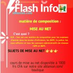 MISE AU NET pour concours