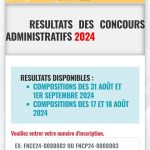Résultats concours administratif 2024 disponibles