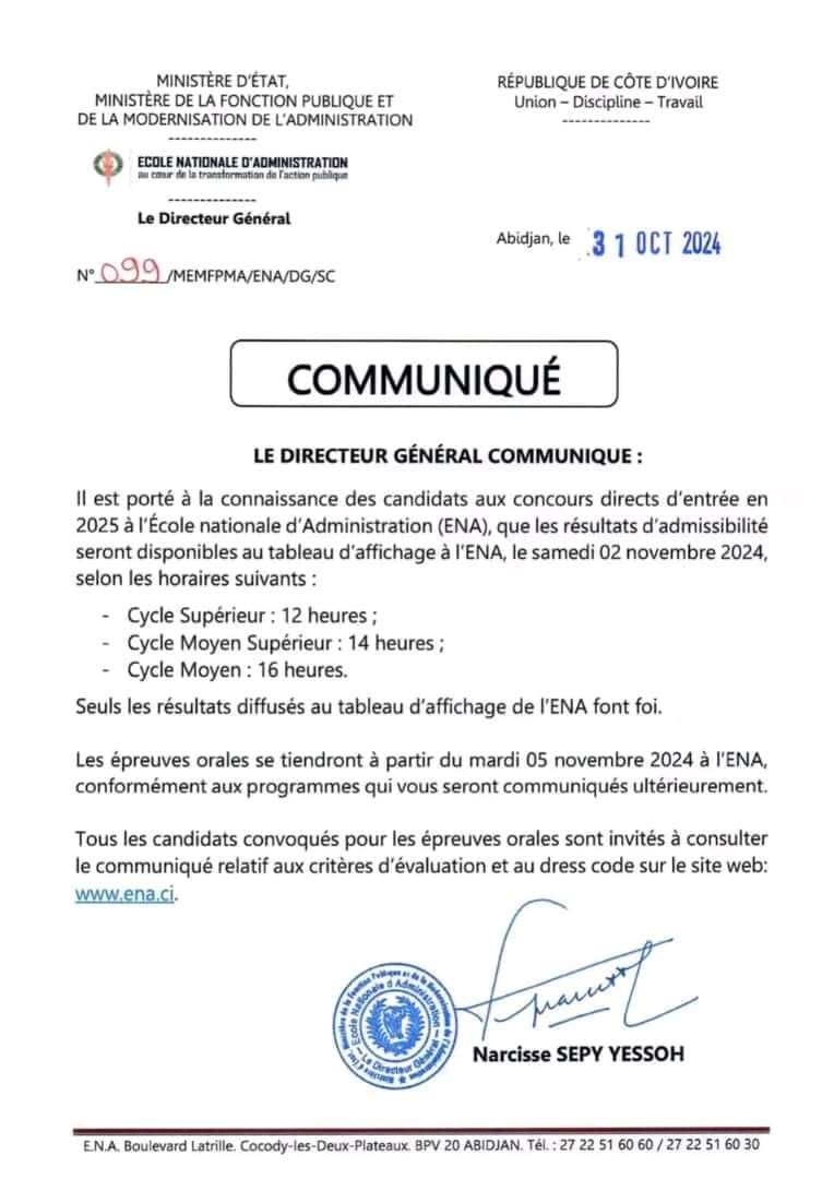 ENA2024 2nd tour : les résultats seront disponibles dans quelques ...