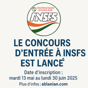 Lire la suite à propos de l’article OUVERTURE DU CONCOURS D’ENTRÉE À L’INSFS 2025 : DATE D’INSCRIPTION, CONDITIONS ET PIÈCES À FOURNIR ICI