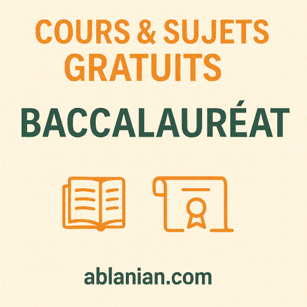 Anciens Sujets baccalauréat et cours gratuits (toutes les séries ...
