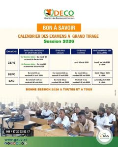 Lire la suite à propos de l’article Programme des examens scolaires en Côte d&rsquo;Ivoire