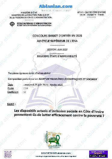 Première page : CYCLE SUPÉRIEUR 2025 SOG et PROBLÈMES ÉCONOMIQUES ET SOCIAUX CD PDF