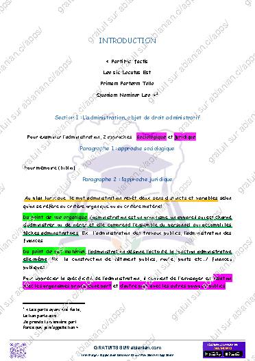 Première page : DROIT ADMINISTRATIF CÔTE D&rsquo;IVOIRE
