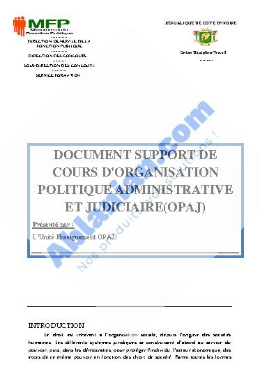 Première page : Cours OPAJ 2022 (2)