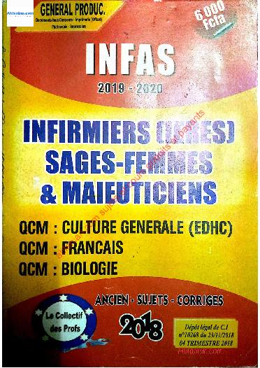 Première page : INFAS Infirmières et Sages femmes (anciens sujets corrigés)