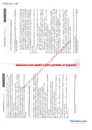 Première page : Cours et Anciens sujets INFAS BEPC 2021