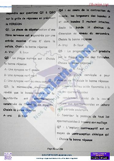 Première page : Anciens Sujets INFAS BAC TECHNICIEN SUPERIEUR TBM 2021