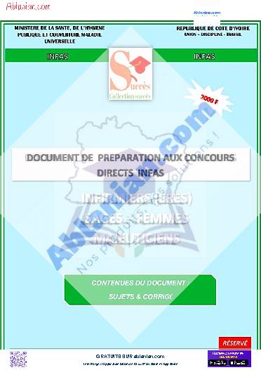 Première page : Anciens Sujets INFAS BAC infirmier 2020