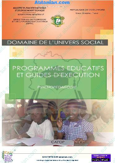 Première page : COURS ENS Educateur Portant sur PSYCHOPEDAGOGIE